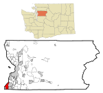 Snohomish County Washington Incorporated and Unincorporated areas Edmonds Highlighted